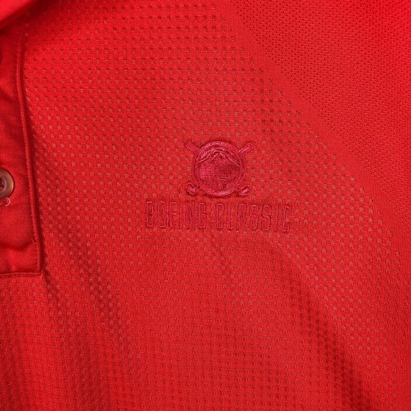 Nike Polo Shirt Men's Large Short Sleeve Golf Tour Performance Boeing Golfer - Picture 4 of 8